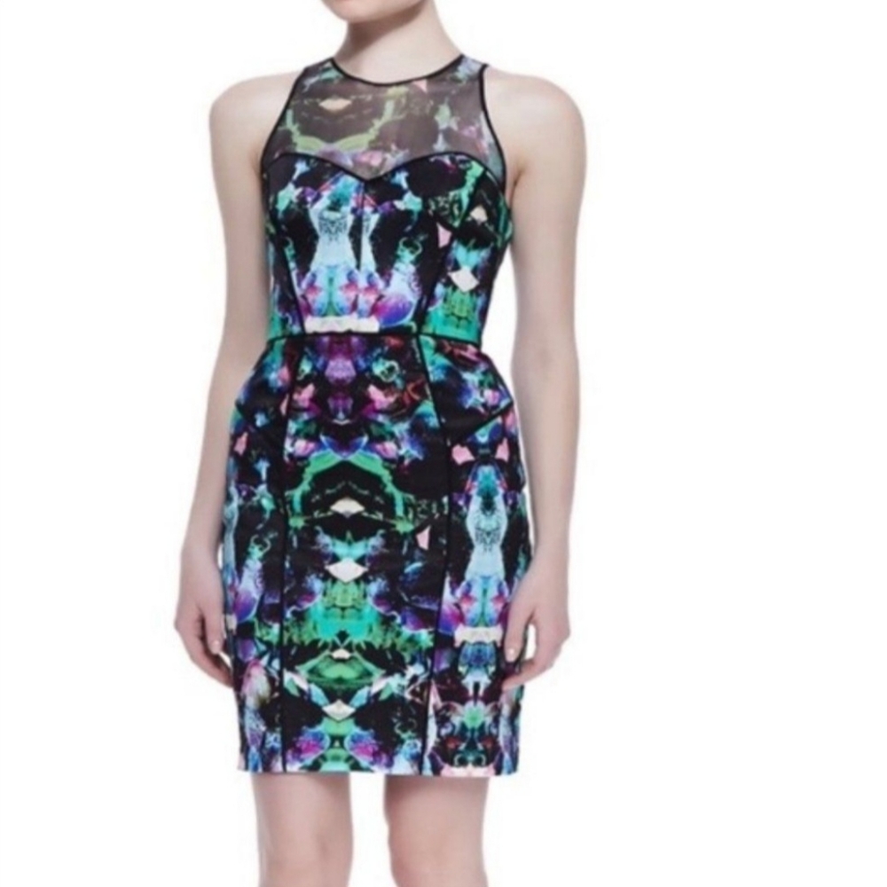 Lovely Milly jewel tone Coco Orchid bodycon Dress 4 EUC - Picture 3 of 15